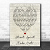 Street Spirit (Fade Out) Radiohead Script Heart Quote Song Lyric Print