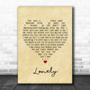 Stryper Lonely Vintage Heart Quote Song Lyric Print