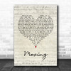 Supergrass Moving Script Heart Song Lyric Quote Print