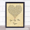 Survivor Eye Of The Tiger Vintage Heart Quote Song Lyric Print