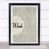 SWV Weak Song Lyric Vintage Script Quote Print