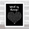 Scorpions Wind of Change Black Heart Song Lyric Music Wall Art Print