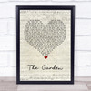 Take That The Garden Script Heart Song Lyric Quote Print