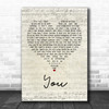 Ten Sharp You Script Heart Quote Song Lyric Print