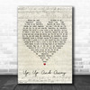 The 5th Dimension Up, Up And Away Script Heart Song Lyric Quote Print