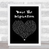 Chicago You're The Inspiration Black Heart Song Lyric Music Wall Art Print