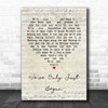 The Carpenters We've Only Just Begun Script Heart Quote Song Lyric Print