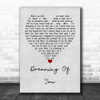 The Coral Dreaming Of You Grey Heart Quote Song Lyric Print