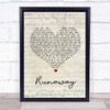 The Corrs Runaway Script Heart Song Lyric Quote Print