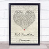 The Courteeners Not Nineteen Forever Script Heart Song Lyric Quote Print