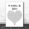 The Cure A Letter To Elise Heart Song Lyric Quote Print