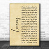 The Cure Lovesong Rustic Script Song Lyric Quote Print