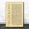 The Darkness I Believe In A Thing Called Love Rustic Script Song Lyric Print