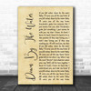 The Drums Down By The Water Rustic Script Song Lyric Quote Print