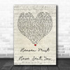 The Elgins Heaven Must Have Sent You Script Heart Song Lyric Quote Print