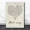 The Fureys Steal away Script Heart Song Lyric Quote Print