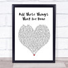 The Killers All These Things That I've Done Heart Song Lyric Quote Print