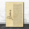 The Killers Human Rustic Script Song Lyric Quote Print