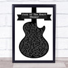 The Kooks Junk Of The Heart (Happy) Black & White Guitar Song Lyric Quote Print