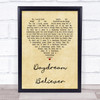 The Monkees Daydream Believer Vintage Heart Quote Song Lyric Print