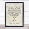 The Platters Only You (And You Alone) Script Heart Song Lyric Quote Print