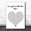 The Police Every Breath You Take Heart Song Lyric Quote Print