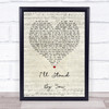 The Pretenders I'll Stand By You Script Heart Song Lyric Quote Print