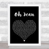 The Proclaimers Oh Jean Black Heart Song Lyric Quote Print