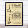 The Prodigy Warrior's Dance Rustic Script Song Lyric Quote Print