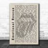 The Rolling Stones Emotional Rescue Shadow Song Lyric Quote Print