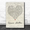 The Rolling Stones Gimme Shelter Script Heart Song Lyric Quote Print