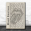 The Rolling Stones Mixed Emotions Shadow Song Lyric Quote Print