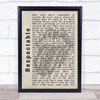 The Rolling Stones Respectable Shadow Song Lyric Quote Print