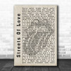 The Rolling Stones Streets Of Love Shadow Song Lyric Quote Print