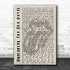 The Rolling Stones Sympathy For The Devil Shadow Song Lyric Quote Print