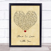 The Stylistics Stone In Love With You Vintage Heart Quote Song Lyric Print