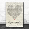 The Vamps Paper Hearts Script Heart Quote Song Lyric Print