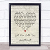 Timi Yuro Let Me Call You Sweetheart Script Heart Song Lyric Quote Print