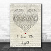 Todd Rundgren I Saw The Light Script Heart Song Lyric Quote Print