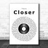 Travis Closer Vinyl Record Song Lyric Quote Print