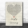 Trey Songz Simply Amazing Script Heart Song Lyric Quote Print