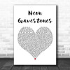 Twenty One Pilots Neon Gravestones Heart Song Lyric Quote Print