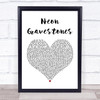Twenty One Pilots Neon Gravestones Heart Song Lyric Quote Print