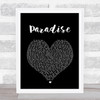 George Ezra Paradise Black Heart Song Lyric Music Wall Art Print