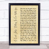 UB40 (I Can't Help) Falling In Love With You Rustic Script Song Lyric Print