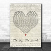 Urban Cookie Collective The Key, The Secret Script Heart Song Lyric Quote Print