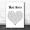 Westlife This Rose Heart Song Lyric Quote Print