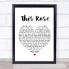 Westlife This Rose Heart Song Lyric Quote Print