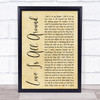 Wet Wet Wet Love Is All Around Rustic Script Song Lyric Quote Print