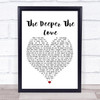 Whitesnake The Deeper The Love Heart Song Lyric Quote Print